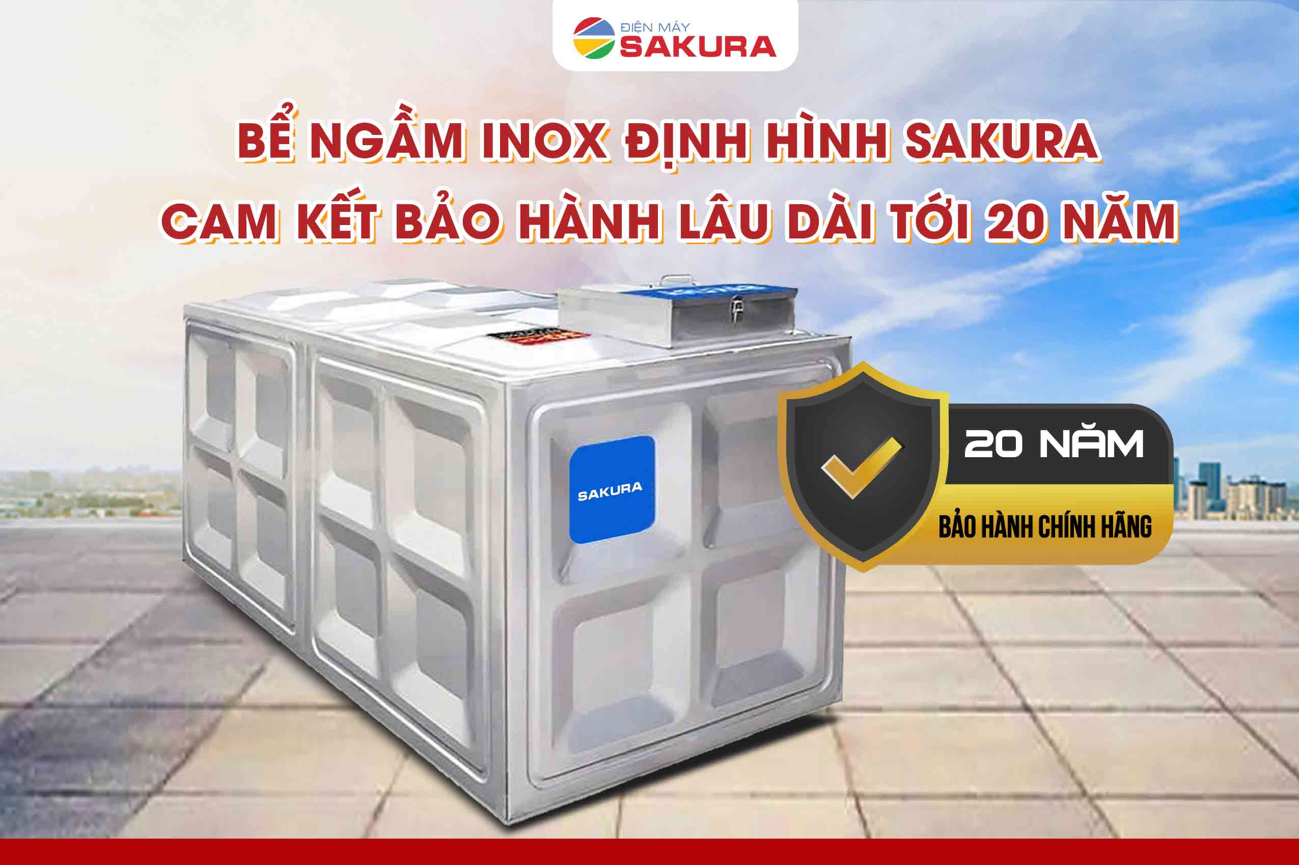 Bể ngầm định hình Sakura bảo hành 20 năm
