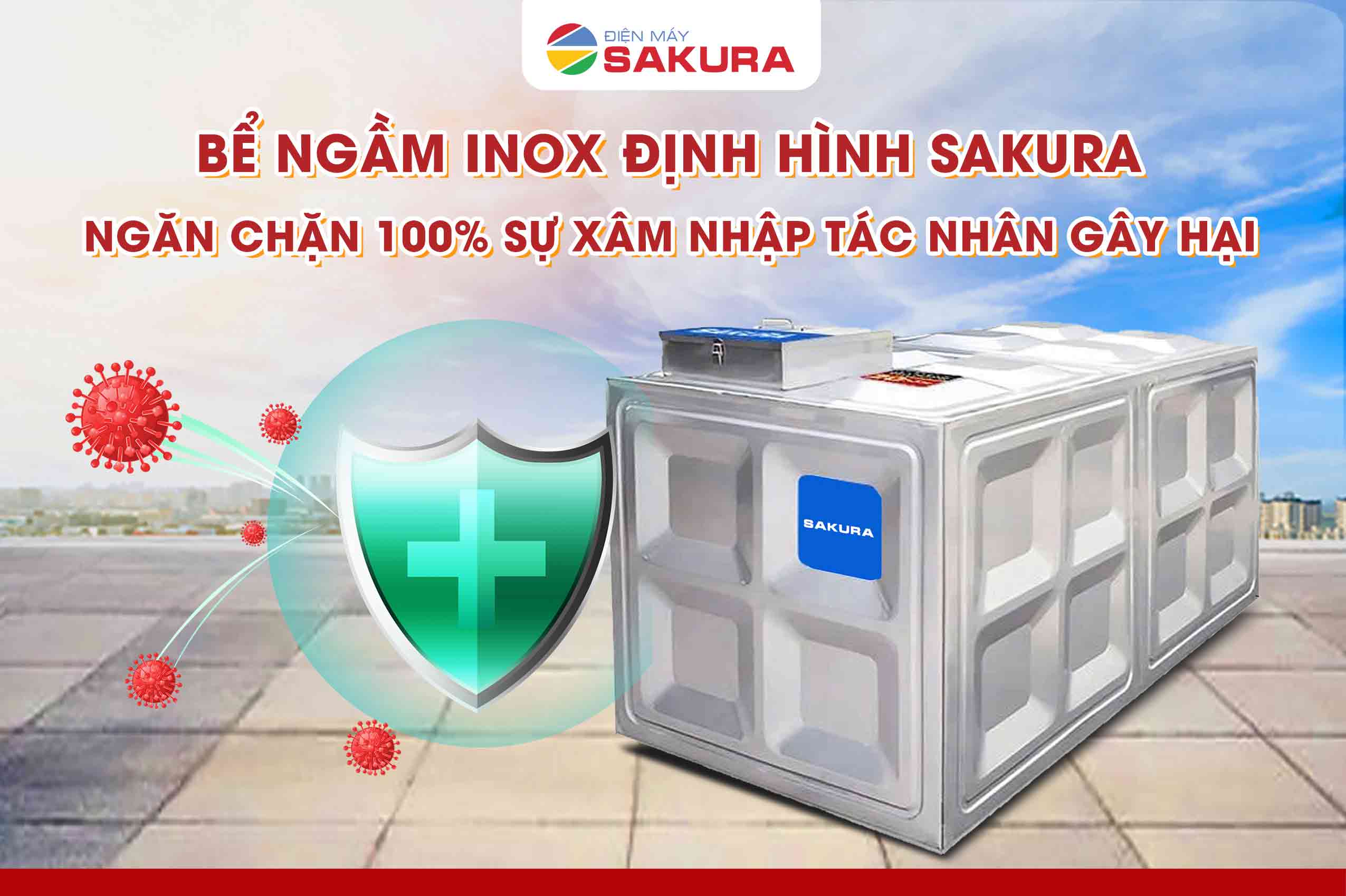 Bể ngầm định hình Sakura ngăn chặn 100% sự xâm nhập tác nhân gây hại