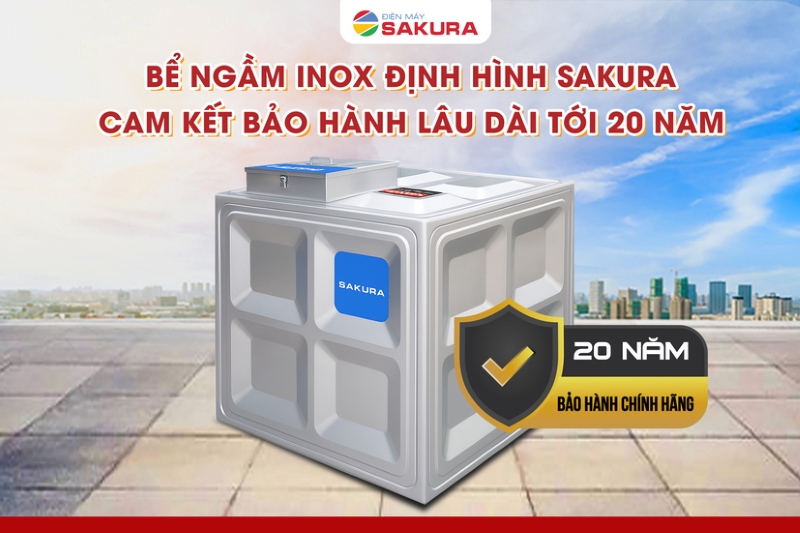 Bể ngầm định hình Sakura bảo hành 20 năm