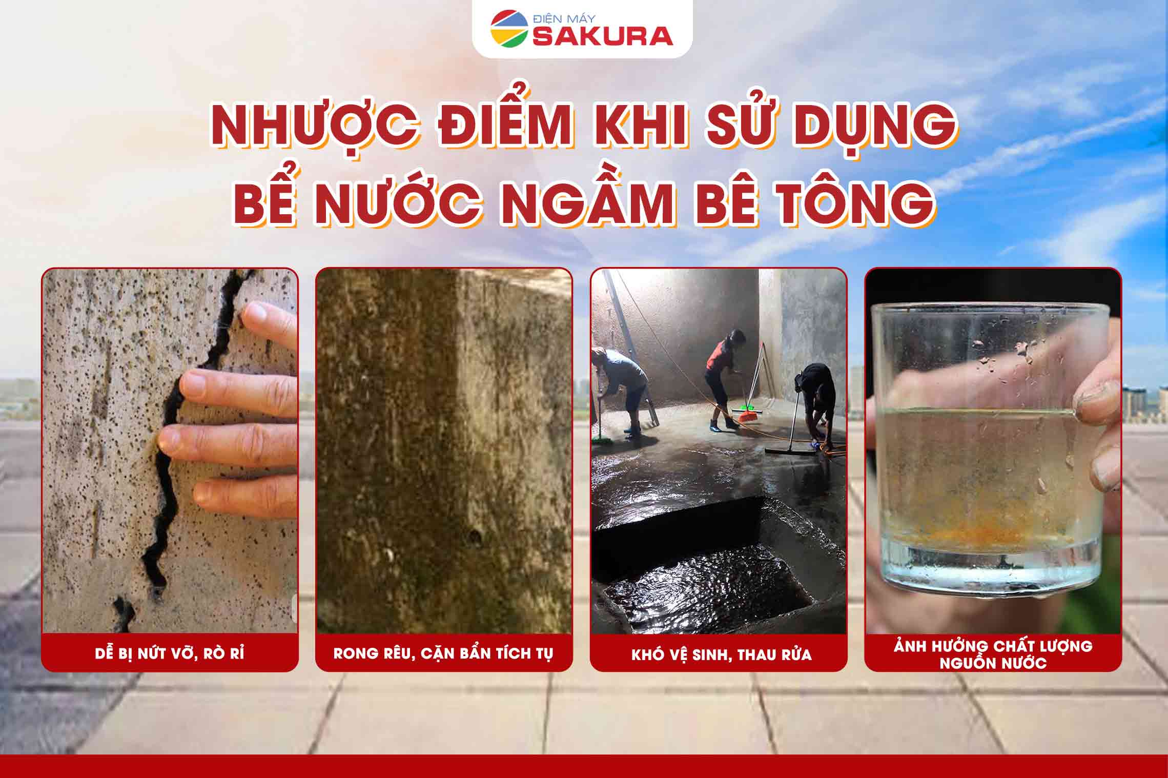 Nhược điểm của bể bê tông truyền thống