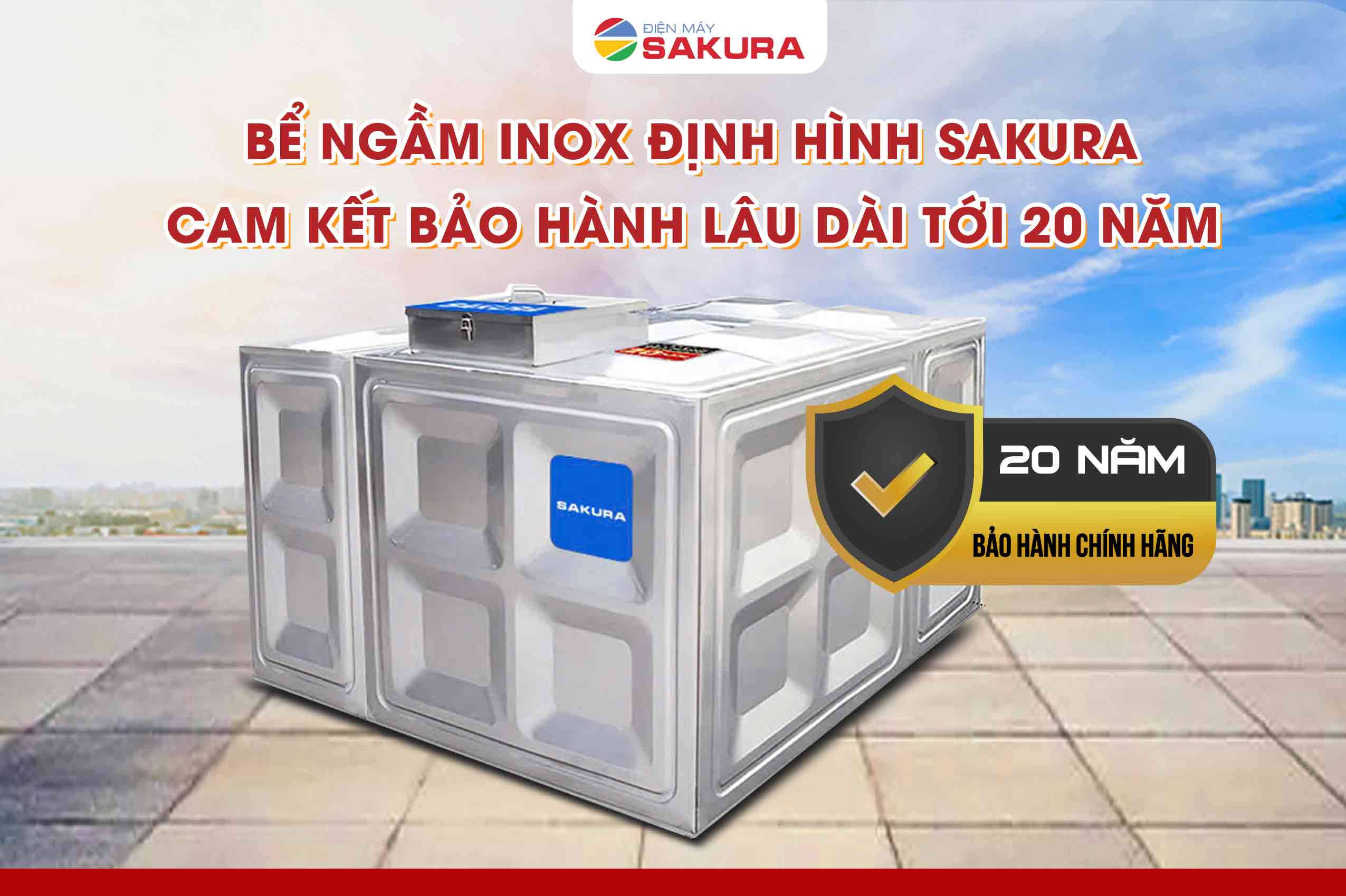 Bể ngầm định hình Sakura bảo hành 20 năm