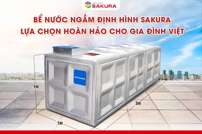 Bể ngầm inox định hình Sakura - Giải pháp trữ nước hoàn hảo cho mọi gia đình