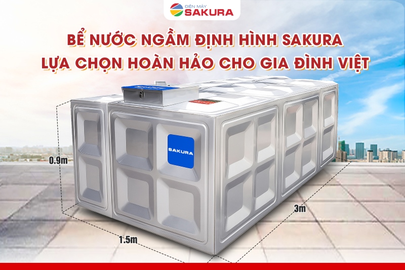 Bể ngầm inox định hình Sakura - Lựa chọn hoàn hảo cho mọi gia đình