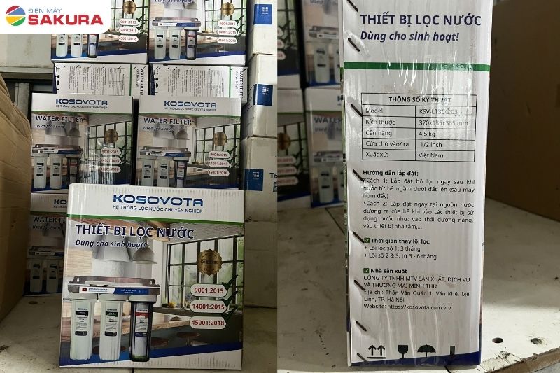 Ảnh thực tế của bộ Tiền Lọc Nước 3 Cấp 10