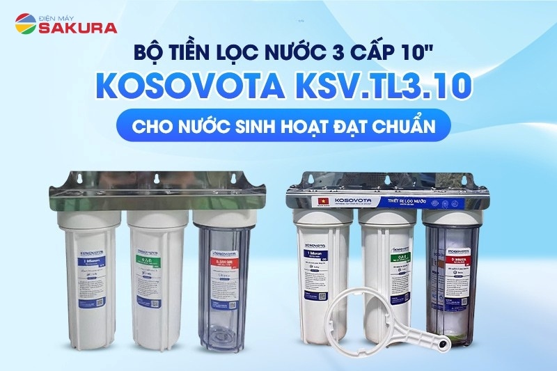 Bộ tiền lọc nước 3 cấp 10