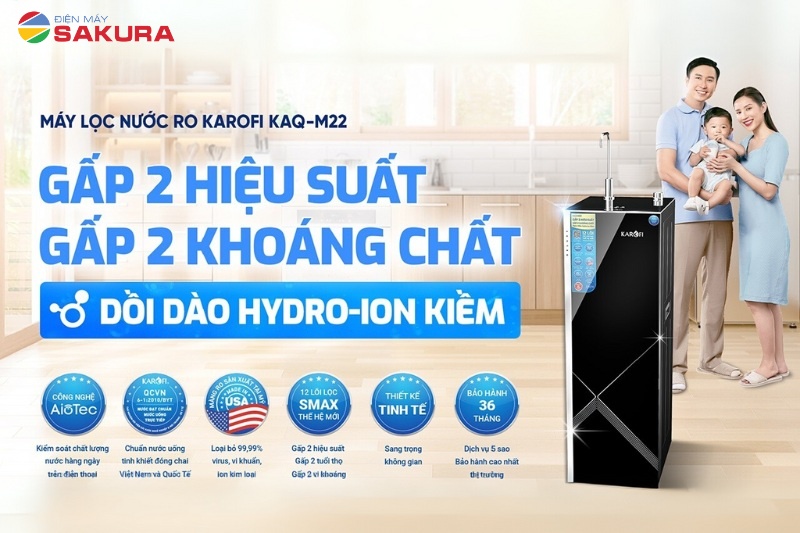 Máy lọc nước Karofi KAQ-M22 - Lựa chọn hàng đầu của gia đình Việt
