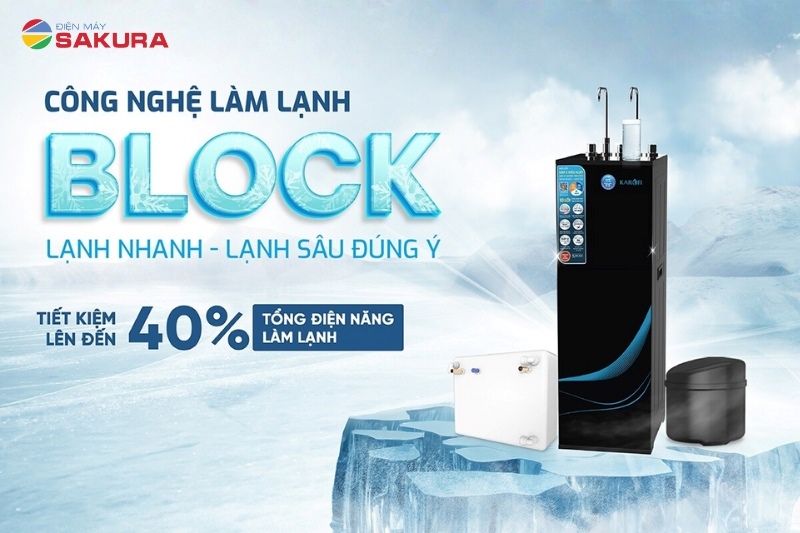 Công nghệ làm lạnh Block tiết kiệm điện với bình lạnh SMAX 1L