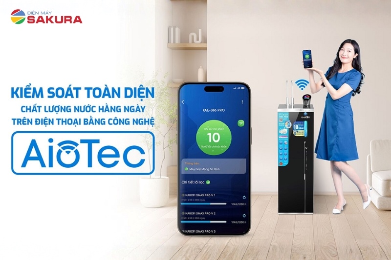Karofi KAE-S86 PRO ứng dụng c&ocirc;ng nghệ AioTec th&ocirc;ng minh