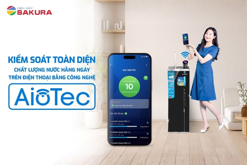 Karofi KAE-S68 PRO ứng dụng c&ocirc;ng nghệ AioTec th&ocirc;ng minh