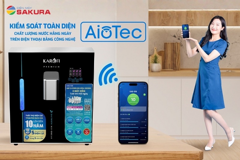 Kiểm so&aacute;t nguồn nước với c&ocirc;ng nghệ AioTec ti&ecirc;n tiến