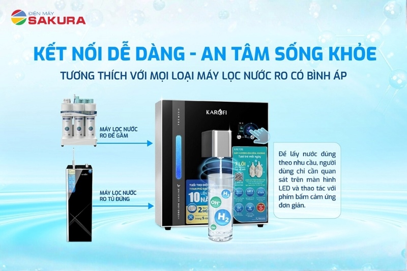 Dễ dàng tích hợp máy lọc nước RO, mang đến sự tiện lợi tối đa