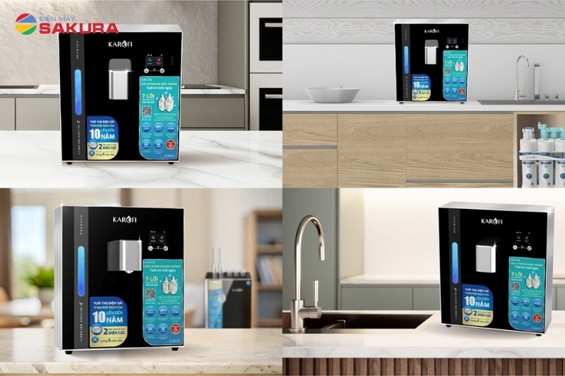 Hình ảnh lắp đặt máy chuyển đổi Hydro-ion kiềm 7 cấp lọc Karofi KAE-S16