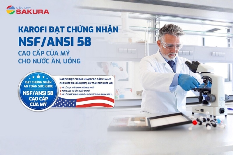 Karofi đạt chứng nhận NSF/ANSI 58 cam kết an toàn cho sức khỏe