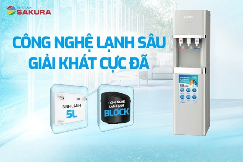 Công nghệ Block hiện đại giúp làm lạnh nhanh mà vẫn đảm bảo tiết kiệm điện