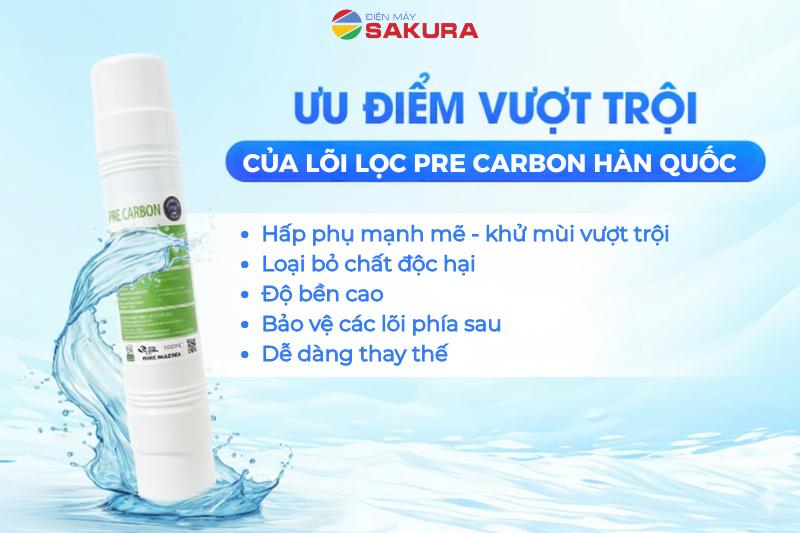 Ưu điểm hàng đầu của lõi lọc Pre - Carbon Filter Hàn Quốc