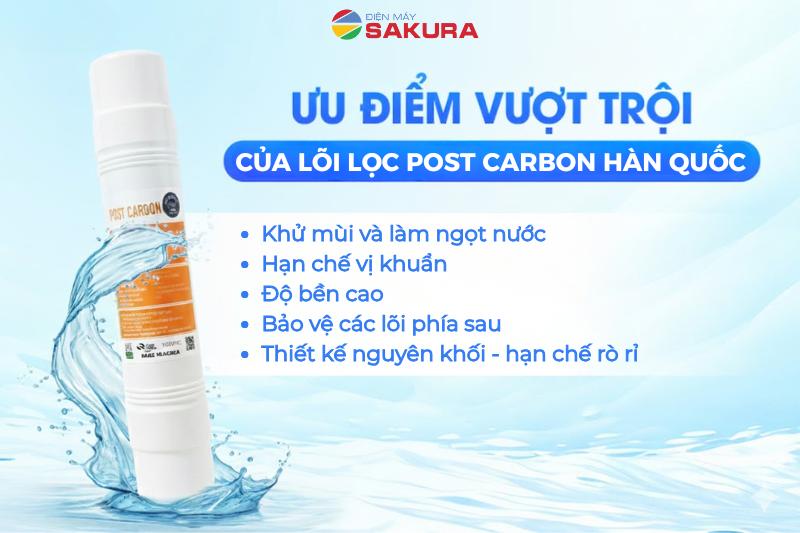 Một số ưu điểm nổi trội của lõi lọc Post- Carbon filter Hàn Quốc