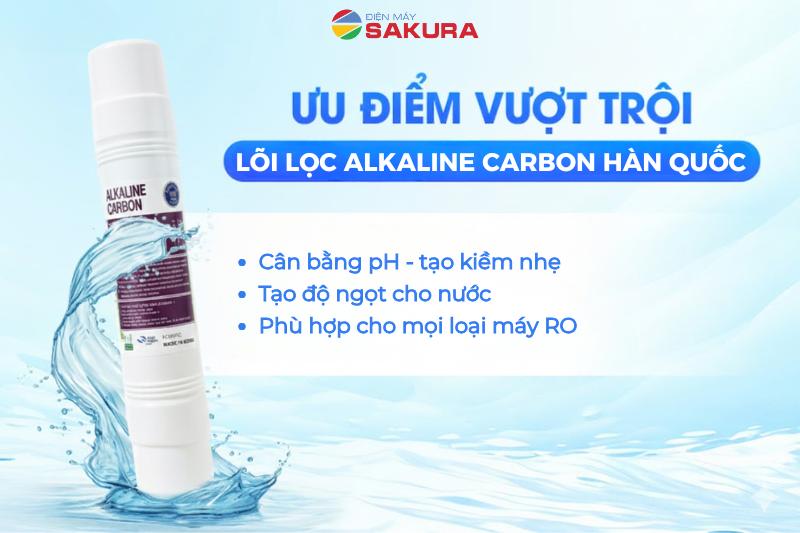  Ưu điểm nổi trội của L&otilde;i lọc Alkaline Carbon Filter H&agrave;n Quốc
