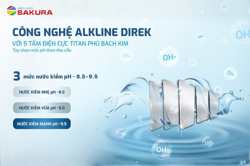 Công nghệ Alkaline Direk giúp chủ động chọn mức kiềm theo nhu cầu