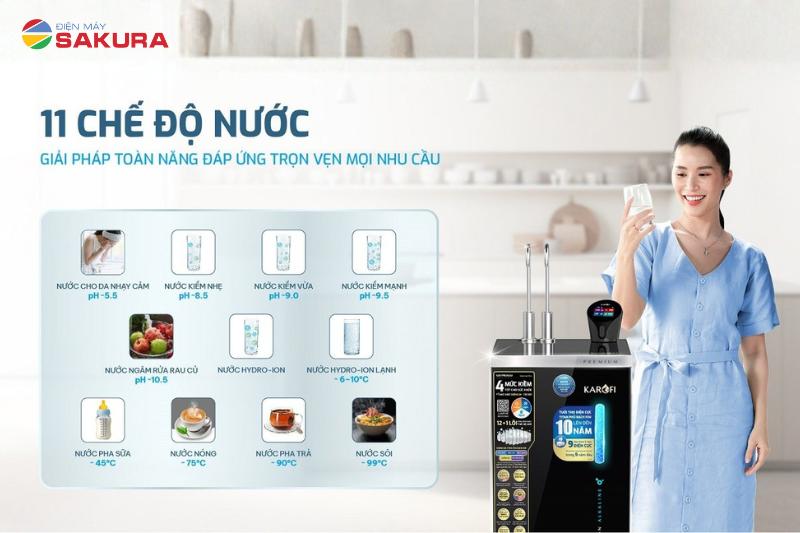 11 chế độ nước đa dạng &ndash; Giải ph&aacute;p to&agrave;n diện cho gia đ&igrave;nh