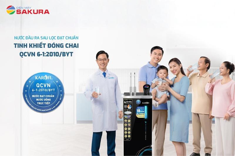 Nước sau lọc tại v&ograve;i đạt chuẩn QCVN 6-1:2010/BYT