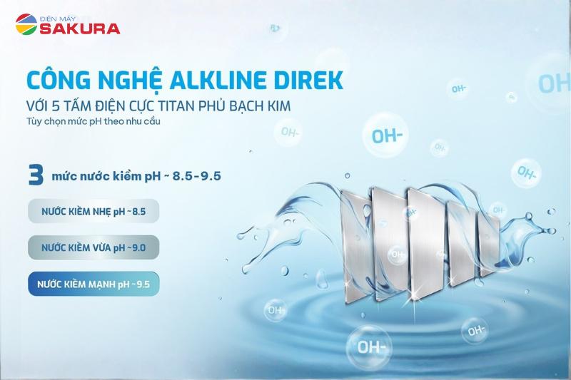 Công nghệ Alkaline Direk giúp chủ động chọn mức kiềm theo nhu cầu