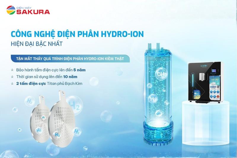 DA8 PREMIUM ứng dụng công nghệ điện phân Hydro-ion tiên tiến