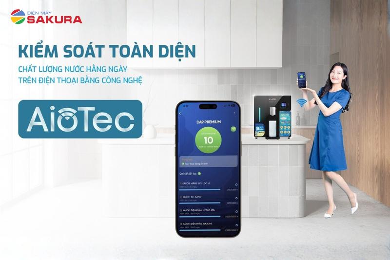 Trang bị c&ocirc;ng nghệ AioTec gi&aacute;m s&aacute;t chất lượng nước li&ecirc;n tục