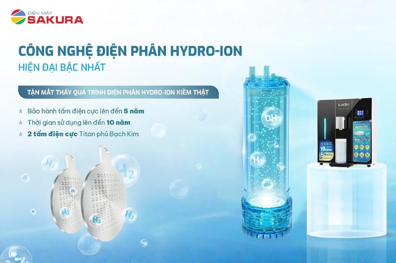 Ứng dụng c&ocirc;ng nghệ điện ph&acirc;n Hydro-ion ti&ecirc;n tiến