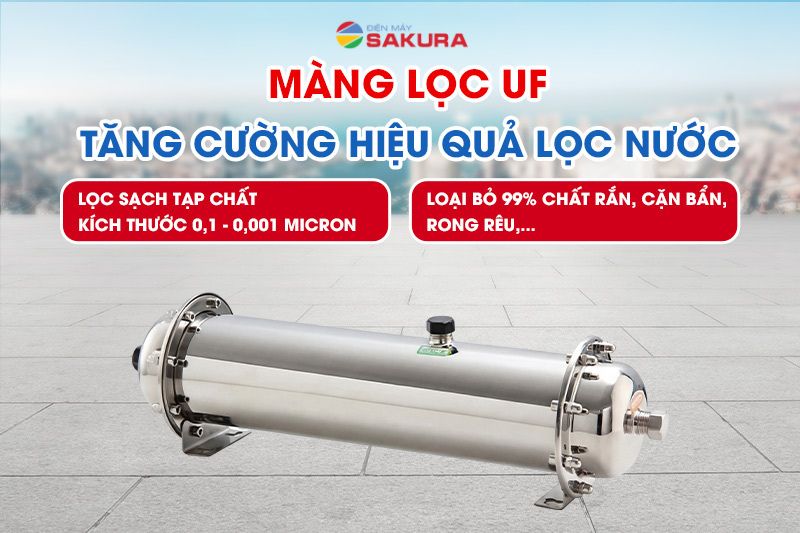 Cột lọc UF với khả năng loại bỏ vi khuẩn, cặn bẩn hiệu quả