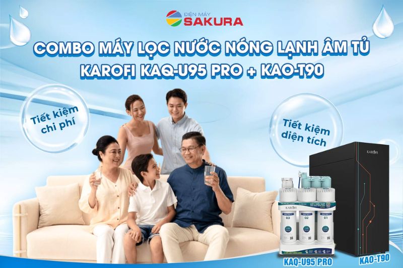 Combo KAQ-U95 Pro + KAO-T90 gi&uacute;p tối ưu chi ph&iacute; sử dụng