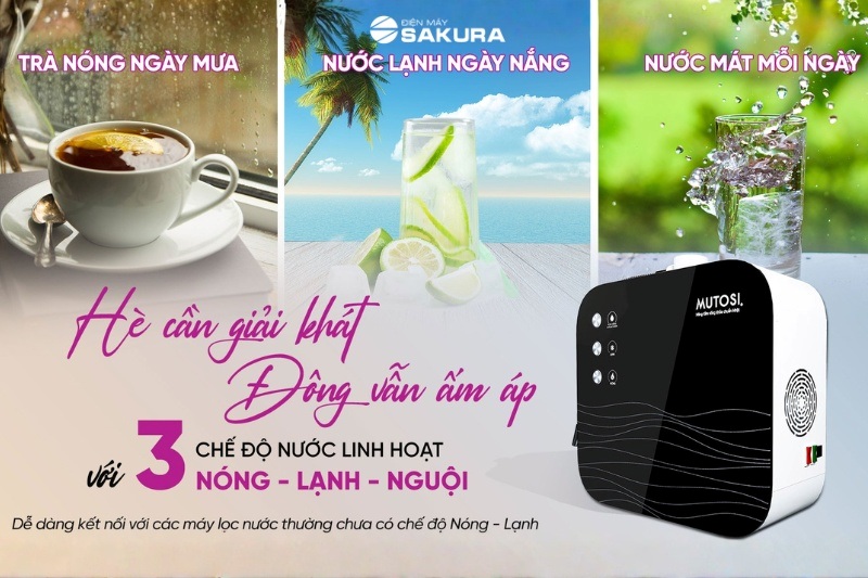 Mutosi MD-188H sở hữu 3 chế độ nước đa năng