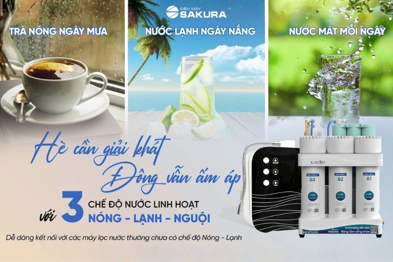 3 chế độ nước tiện lợi cho cả gia đ&igrave;nh