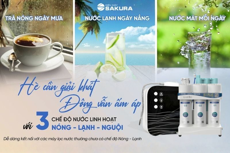 3 chế độ nước tiện lợi cho cả gia đ&igrave;nh