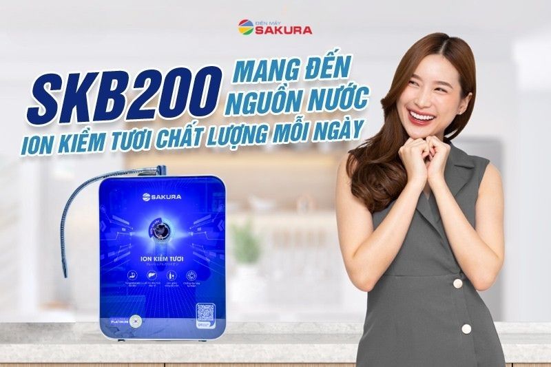 Tận hưởng nước kiềm tươi chất lượng mỗi ng&agrave;y với combo KAQ-U50K + SKB200