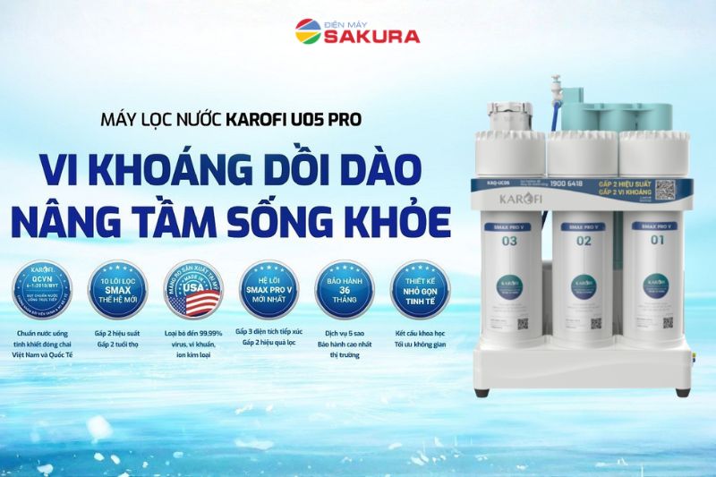 KAQ-U05 Pro mang đến nguồn nước chuẩn sạch