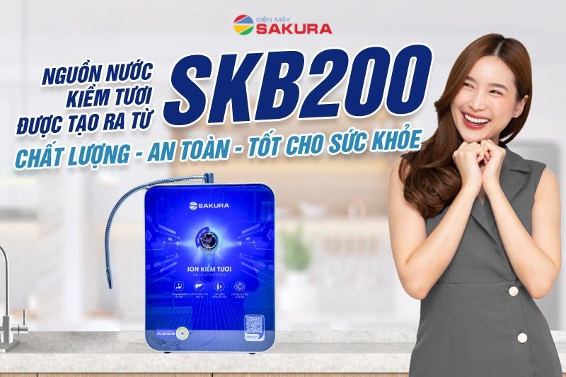 SKB200 tạo nước kiềm tươi chất lượng, an to&agrave;n v&agrave; tốt cho sức khỏe