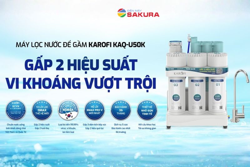 Karofi KAQ-U50K: Sức mạnh lọc vượt trội trong h&igrave;nh d&aacute;ng tối giản