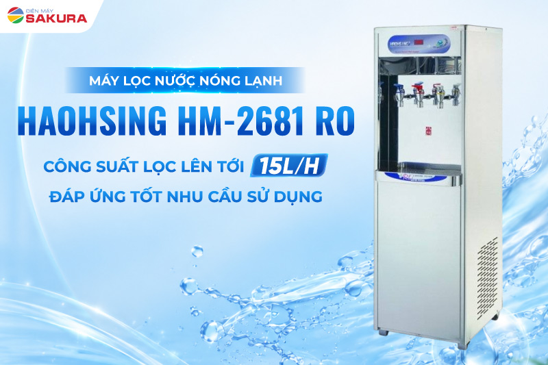 M&aacute;y lọc nước Haohsing HM-2681 RO c&oacute; c&ocirc;ng suất lọc nước 15L/h