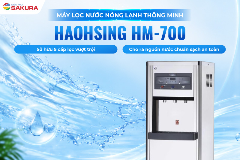 Haohsing HM-700 được trang bị c&ocirc;ng nghệ RO với 5 cấp lọc ti&ecirc;n tiến