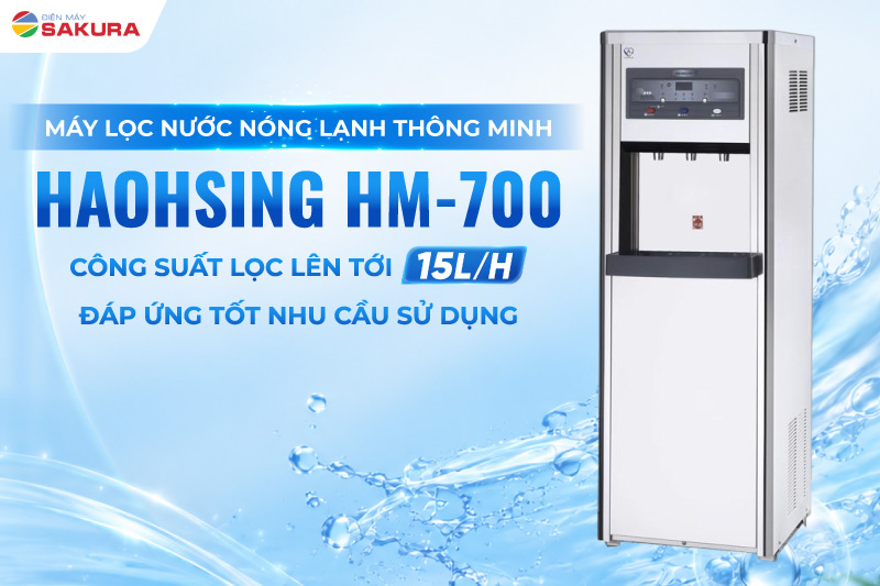 M&aacute;y lọc nước Haohsing HM-700 c&oacute; c&ocirc;ng suất lọc nước 15L/h