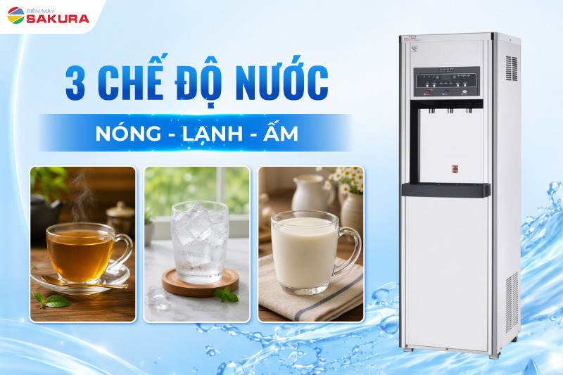 Haohsing HM-3187 với 3 chế độ n&oacute;ng - lạnh - ấm tiện lợi