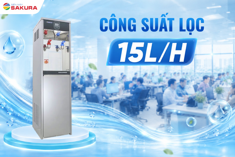 C&ocirc;ng suất lọc 15l/h đ&aacute;p ứng mọi nhu cầu sử dụng