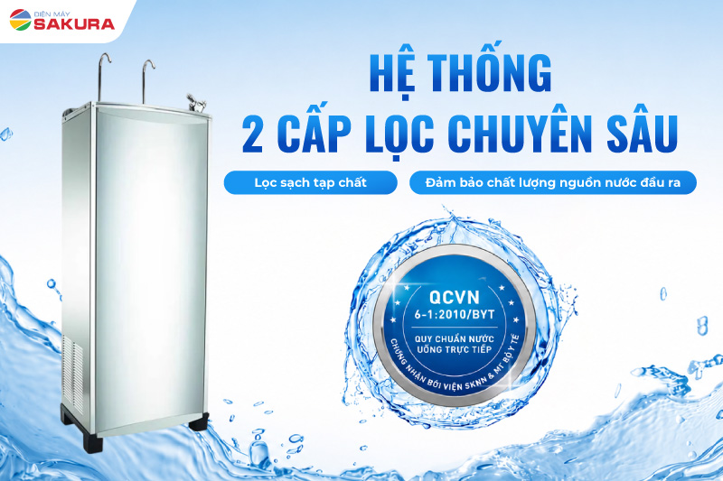 Hệ thống 2 cấp lọc chuy&ecirc;n s&acirc;u, lọc sạch vượt trội