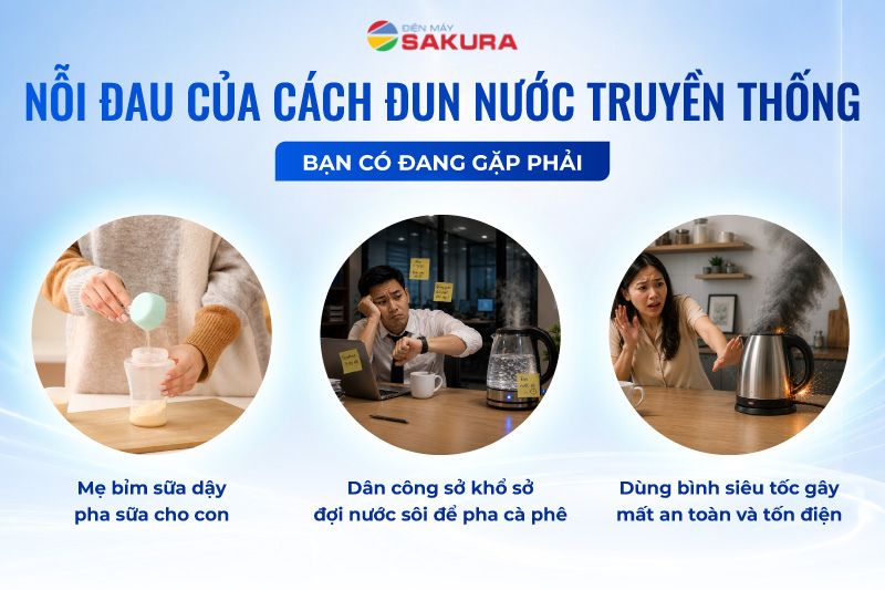 Nỗi đau của c&aacute;ch đun nước truyền thống - bạn c&oacute; đang gặp phải