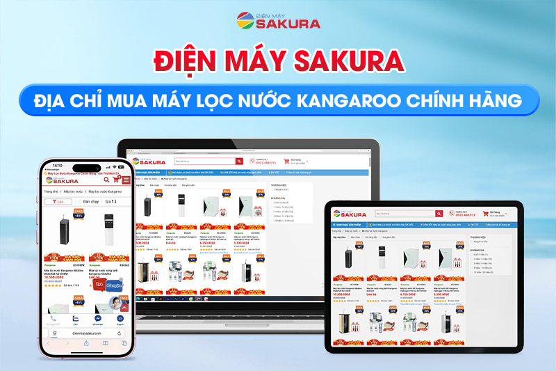 Điện máy Sakura - Địa chỉ mua máy lọc nước RO Kangaroo KG06G4 không tủ giá tốt