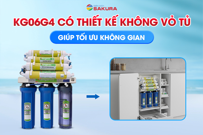 KG06G4 có thiết kế không vỏ tủ giúp tối ưu không gian
