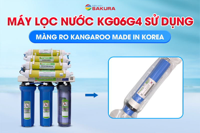 Máy lọc nước KG06G4 sử dụng màng RO Kangaroo made in Korea