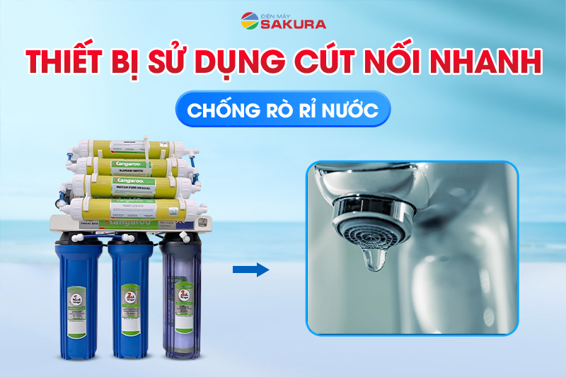 Thiết bị sử dụng cút nối nhanh chống rò rỉ nước