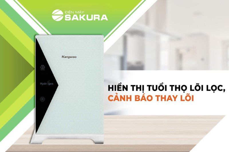 Hiển thị tuổi thọ lõi lọc và hỗ trợ cảnh báo thay lõi