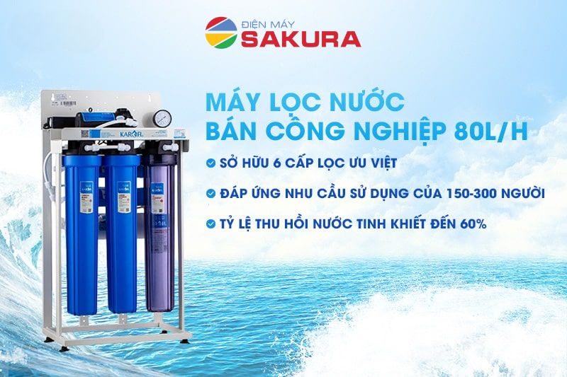 Máy lọc nước Karofi bán công nghiệp KT-KB80 (Không tủ, không bình áp)